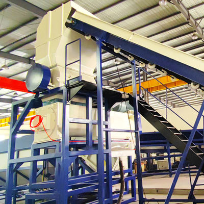 500kg/H-1200kg/H HDPE yıkama hattı Plastik şişe kırıcı makinesi PP PE filmleri için