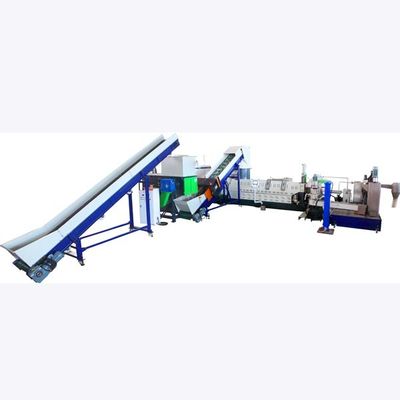 İki Aşamalı Pelletize Makinesi PP / PE Film Geri Dönüşüm Lini ML Pelletize Makinesi Saatte 600kg - 800kg