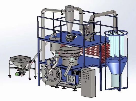 LDPE / HDPE Plastik Granulator Geri Dönüştürme için Plastik Pulverizer Makinesi